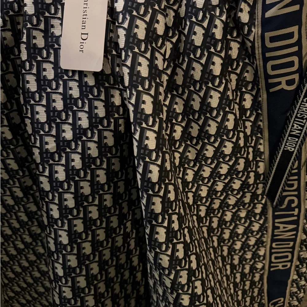 Dior Navy and Cream Monogram Skirt - Picture 2 of 8